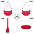thumbnail image 2 of URSOFINE Quilted Puffer Hobo Bag for Women Men - Adjustable Strap Crescent Crossbody Shoulder Bag, Lightweight 2-Zipper Dumpling Casual Handbag with Multiple Pockets (Red), 2 of 7