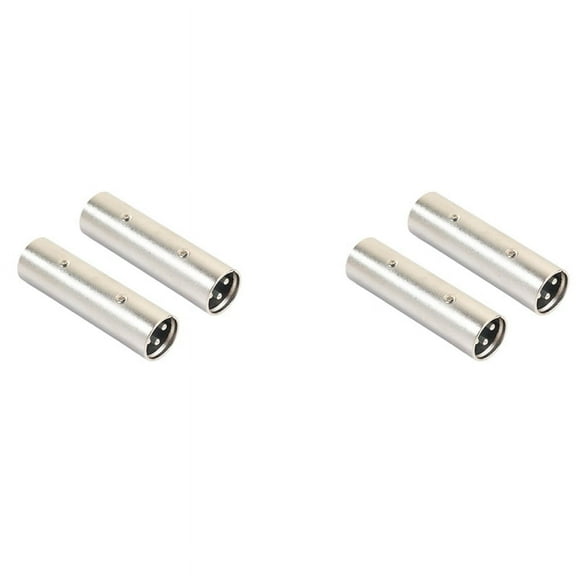 XLR Male To Male Adapter, XLR 3 Pin Male To 3 Pin Male Connector Coupler, Microphone Line Adapter -4 Pack