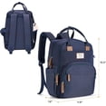 thumbnail image 4 of Ruvalino Baby Diaper Bag Backpack, Multifunction Waterproof Travel Bag with Insulated Bottle Holders, Durable Fabric and Changing Pad, Navy Blue, 4 of 13