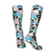 thumbnail image 4 of Balery Panda Cute Pink Hearts Printed Novelty Socks Men's Women's Crew Socks Sports Socks Knee High Socks Cotton Socks Quirky and Cool Socks, 4 of 9