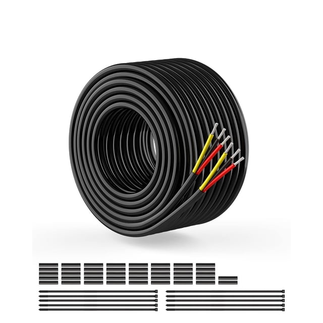 Cable eléctrico NAOEVO, calibre 20, 3 conductores, 20 AWG, 15 m