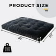 thumbnail image 5 of BYBYME 6" Futon Mattress,Velvet Thick Futons Sofa Couch Bed,Floor Mattress for Adults,Shredded Foam Filling,Black Queen(Frame Not Included), 5 of 7
