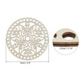 thumbnail image 2 of Crochet Basket Base 5.5 Inch Circle Wooden Crochet Bag Bottom for DIY Craft Basket Crochet Weaving Knitting, 2 of 4