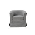thumbnail image 6 of Bed Bath & Beyond Metal Fabric Woven Swivel Chair, Steel Gray, 6 of 6