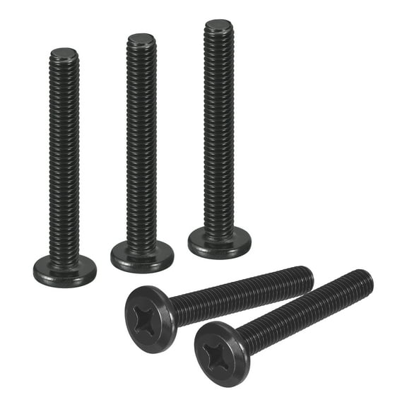 20Pack M6-1.0 x 45mm Flat Round Head Machine Screws, Phillips Drive Fastener