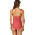 thumbnail image 6 of Sociala Women's Solid Tie Shoulder One Piece Swimsuit Cut Out Bathing Suit, 6 of 6