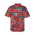 thumbnail image 3 of Easygdp Fire Sign Men's Hawaiian Shirts Print Lapel Short Sleeve for Beach, vacation, party, casual occasions - X-Large, 3 of 9