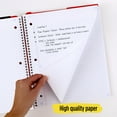 thumbnail image 3 of Five Star® Clip 'N Store Wire-Bound Notebook, 8-1/2" x 11", 1-Subject, College Ruled, 100 Sheets, Fire Red, 3 of 6