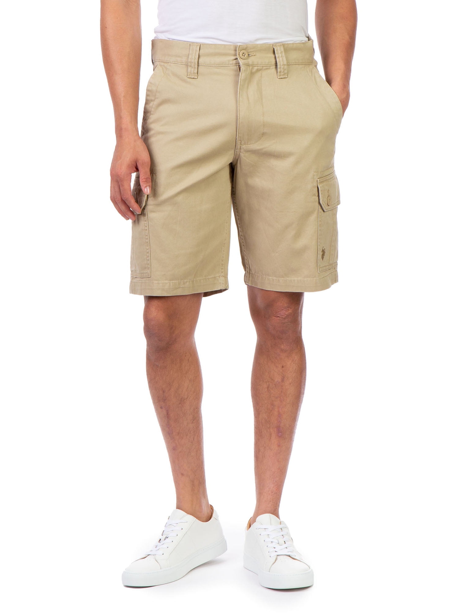 Polo Assn Stone U.S Big Boys Belted Cargo Shorts 