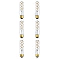 thumbnail image 2 of LED Decorative Helix vertical 2200K nostaligic filament 6 watts 330 lumens T10 light bulb, 2 of 2