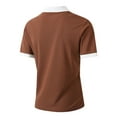 thumbnail image 4 of Men's Tennis Shirt Half Zip Golf Shirt Collared Short Sleeve Colorblock Work Shirts S, 4 of 6