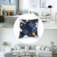 thumbnail image 5 of Acheng Gold and Blue Abstract Art Short Plush Pillowcase Set of 2 White, 5 of 7