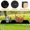 thumbnail image 4 of Spencer Rectangle Tablecloth Waterproof Elastic Fitted Table Cloth for 6ft Tables, Washable Polyester Table Cover for Picnic, Camping, Indoor, Outdoor, 30 x 72 Inch, 4 of 11