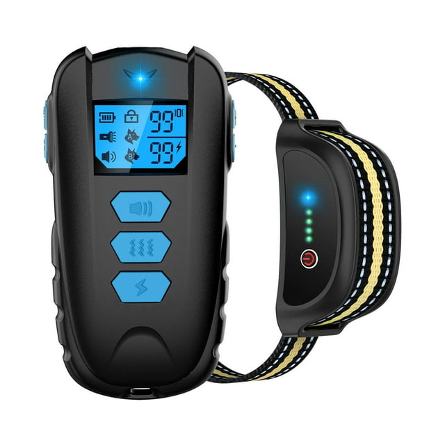 Collar de entrenamiento para perros Sunnimix a prueba de agua azul 1650 pies