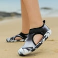 thumbnail image 4 of Krdevn Kids' Water Shoes, Lightweight Breathable Aqua Socks with Hook-and-Loop Closure, Outdoor Sports Shoes for Beach & Pool,14-15Years, 4 of 5