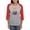 Heather/Red, variant on CafePress - Japanese Style Rabbit With P Long Sleeve T Shirt - Womens Baseball Tee