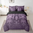 thumbnail image 2 of Manfei Vintage Damask Jacquard Bedding Comforter Set 7 Pieces,Gothic Flower Floral King Bedding Sets,Tree Of Life Bed Sheets,Super Cozy Room Decoration Reversible, 2 of 7