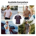 thumbnail image 3 of Kdxio Halloween Print Men's Short Sleeve Polo Shirt,Midweight Men's Shirt, 3 of 5