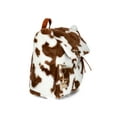 thumbnail image 4 of Justice Girls Cow Faux Fur Rucksack Backpack, Cow Print, 4 of 6