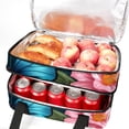thumbnail image 5 of Butterfly Double Layered Insulated Lunch Bag with Large Capacity and Dual Compartments, Refrigerated Meal Bag for Hand Carry 7.1x11.4x16.1 Inches, 5 of 6
