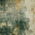 thumbnail image 5 of HomeRoots 603056 8 x 10 ft. Fern Green & Gold Abstract Washable Indoor & Outdoor Rectangle Area Rug, 5 of 5