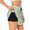 Black, variant on Cute Frog Printed 2 in 1 Women's Workout Shorts for Athletic Gym Running Shorts with Phone Pockets-Medium