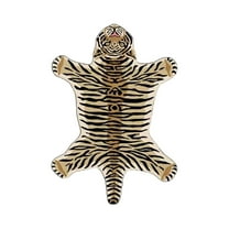 OAVQHLG3B Tiger Print Rug Cartoon Cute Faux Area Rugs Fluffy Animal Print Mat Carpet Small Rugs for Playroom Room Home Decor 16" x24"