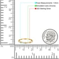 thumbnail image 4 of Yellow Tone, Simulated Cubic Zirconia Size-6 Half Eternity Marquise Band Wedding Ring 925 Sterling Silver, 4 of 7