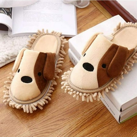 

Mop Slippers Covers Floor Polishing Dust Cleaning Socks Shoes - Khaki