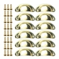 thumbnail image 2 of Walbest Metal Drawer Flat Pulls Knobs Closet Cabinet Handles Furniture Wardrobe Hardware Cabinet Cup Pulls, Kitchen Hardware Drawer Shell Shaped Handles 82mm 12 Pack, 2 of 7