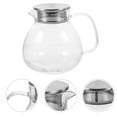 thumbnail image 4 of Clearance! Liulin Glass Teapot, Clear Tea Pot with Stainless Steel Lid, Borosilicate Glass Tea Pots for Loose Tea, Tea Infuser Pot for Stovetop, Glass Kettle, Loose Leaf and Blooming Tea Maker, 20oz, 4 of 9