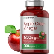 Apple Cider Vinegar Capsules | 1800mg | 200 Pills | Non-GMO, Gluten Free Supplement | by Horbaach