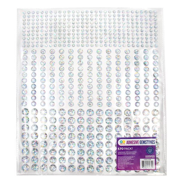 Go Create Horizon Group USA Assorted Iridescent Gemstone Sheets, 150