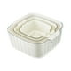 thumbnail image 3 of Juego de 3 lavabos y cestas de drenaje apilables, juego de colador de cocina, multifuncional, duradero, ahorro de espacio, Material PP, ,, 3 of 9