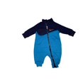 thumbnail image 2 of Nike Infant`s Fleece Color Blocked Coverall (Light Current Blue(56F712-C6K)/Orange, 3 Months), 2 of 2