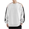 thumbnail image 2 of PNTUTB Men's Fashion Crewneck Sweatshirts Color-blocking Long Sleeve Casual Loose Pullover Shirt, 2 of 6