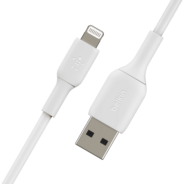 Cable Lightning Para iPhone Y iPad Color Blanco De 3m Belkin blanco Belkin NA