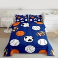thumbnail image 2 of Feelyou Baseball Football Teen Queen Comforter Set, Ball Sport Gaming Bedding Set, 3pcs, 2 of 8