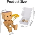 thumbnail image 6 of Shaking Feet Wooden Doll with 12pcs Magnetic Expressions,Shaking Wooden Man Figurine for Car Dashboard,Funny Cars Ornaments with Spring Legs,Wood Desktop Decor, 6 of 7
