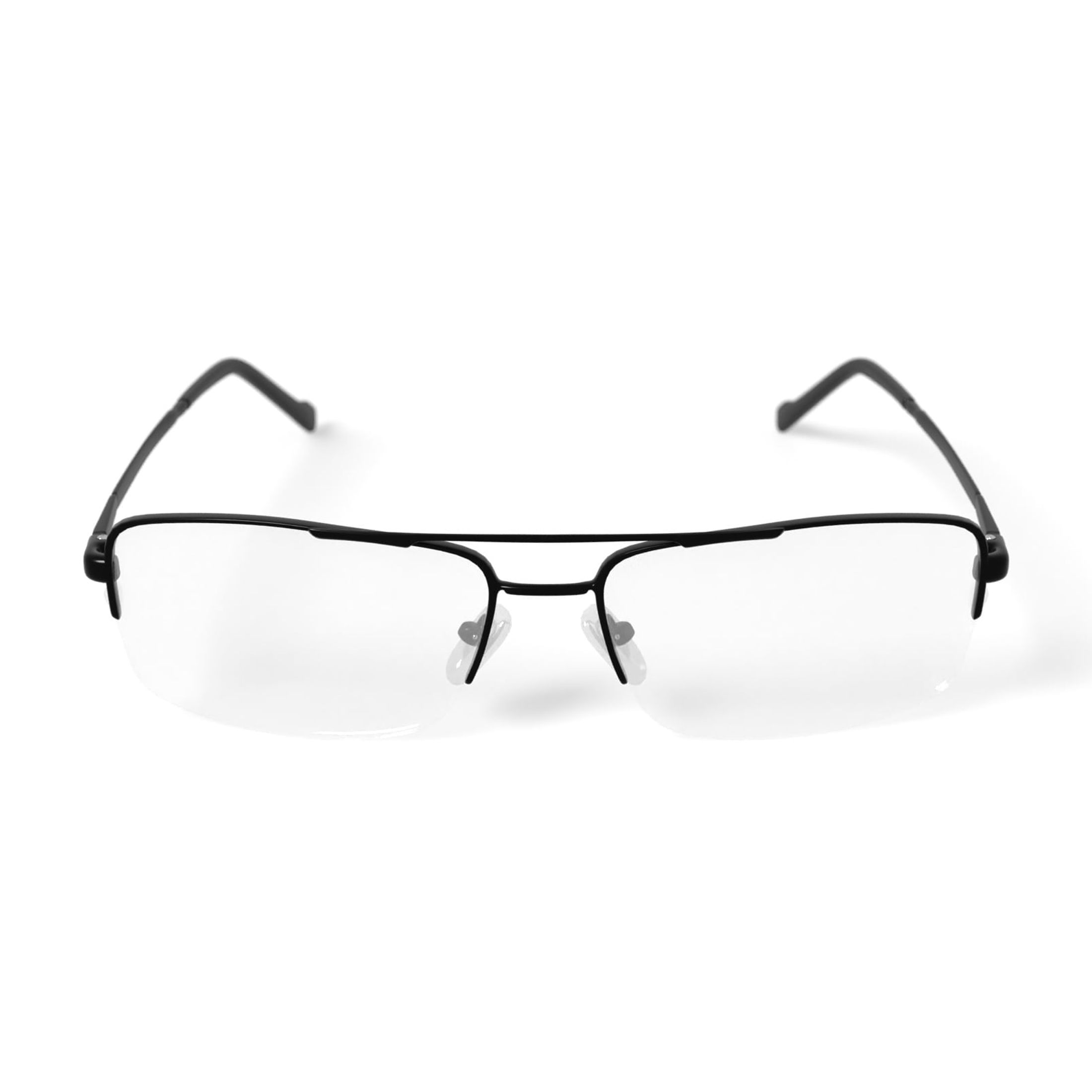 Walmart Men's FM17098 Rectangular Prescription Eyeglasses with Case, Black