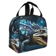 thumbnail image 2 of Disketp Starry Sky Colorful Crocodile for Insulated Lunch Bag for Women and Men, Perfect for Work, Hiking, Picnic, 2 of 8