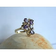 thumbnail image 2 of Silver & Stone Jewels 14K Yellow Gold Finish Women Cocktail Wedding Ring Oval Cut Purple Cubic Zirconia, 2 of 4