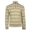 New Brooks Brothers Mens Beige Striped Supima Cotton 1/2 Zip Sweater Medium M 3645-6