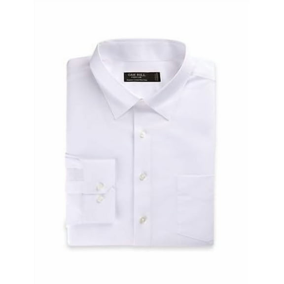 Stretch Pinpoint Dress Shirt White 18