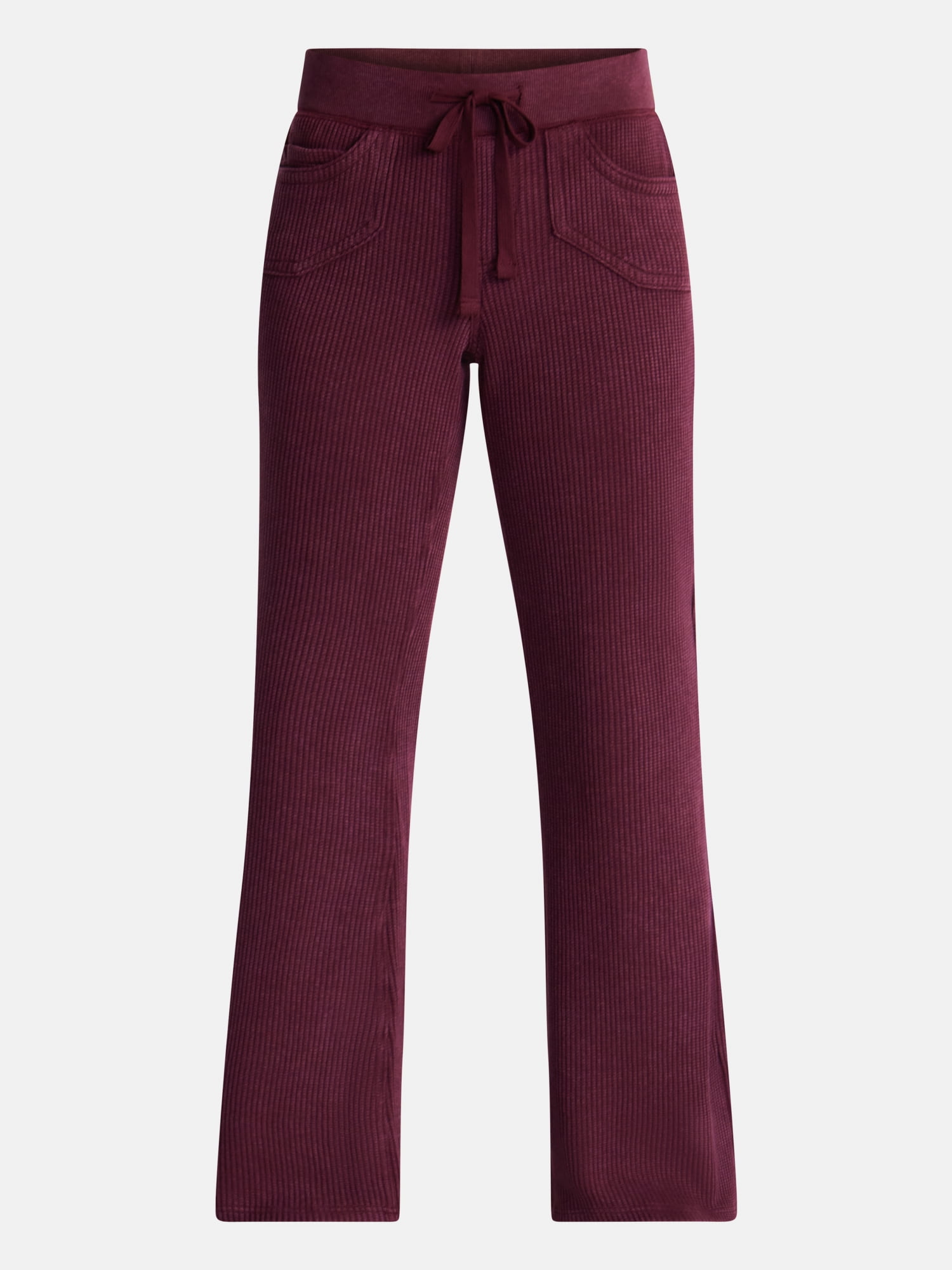 No Boundaries Waffle Knit Flare Pants, 31.5'' Inseam, Women's XXS-XXL