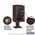thumbnail image 2 of Salsbury Industries Pedestal Mounted 3 Units 5 Door Front Load 4C Horizontal Cluster Box Unit with 1 Parcel Locker, 2 of 7