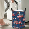 thumbnail image 4 of Picia Fire Truck 1 Large Laundry Basket, Waterproof, Freestanding Laundry Hamper, Collapsible Tall Clothes Hamper with Extended Handles-Small, 4 of 8