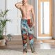 thumbnail image 2 of Fotbe Red Train Hot Air Balloon Pantalones de Pijama para Hombre, Pantalones de Dormir, Pantalones de Casa con Cintura Ajustable y Bolsillos-Small, 2 of 6