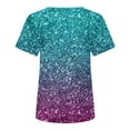 thumbnail image 6 of Dyegold Women's Summer Short Sleeve Tshirts Crew Neck Floral Printed Tunic Tees Trendy Casual Loose Plus Size Tops Blouse, 6 of 6