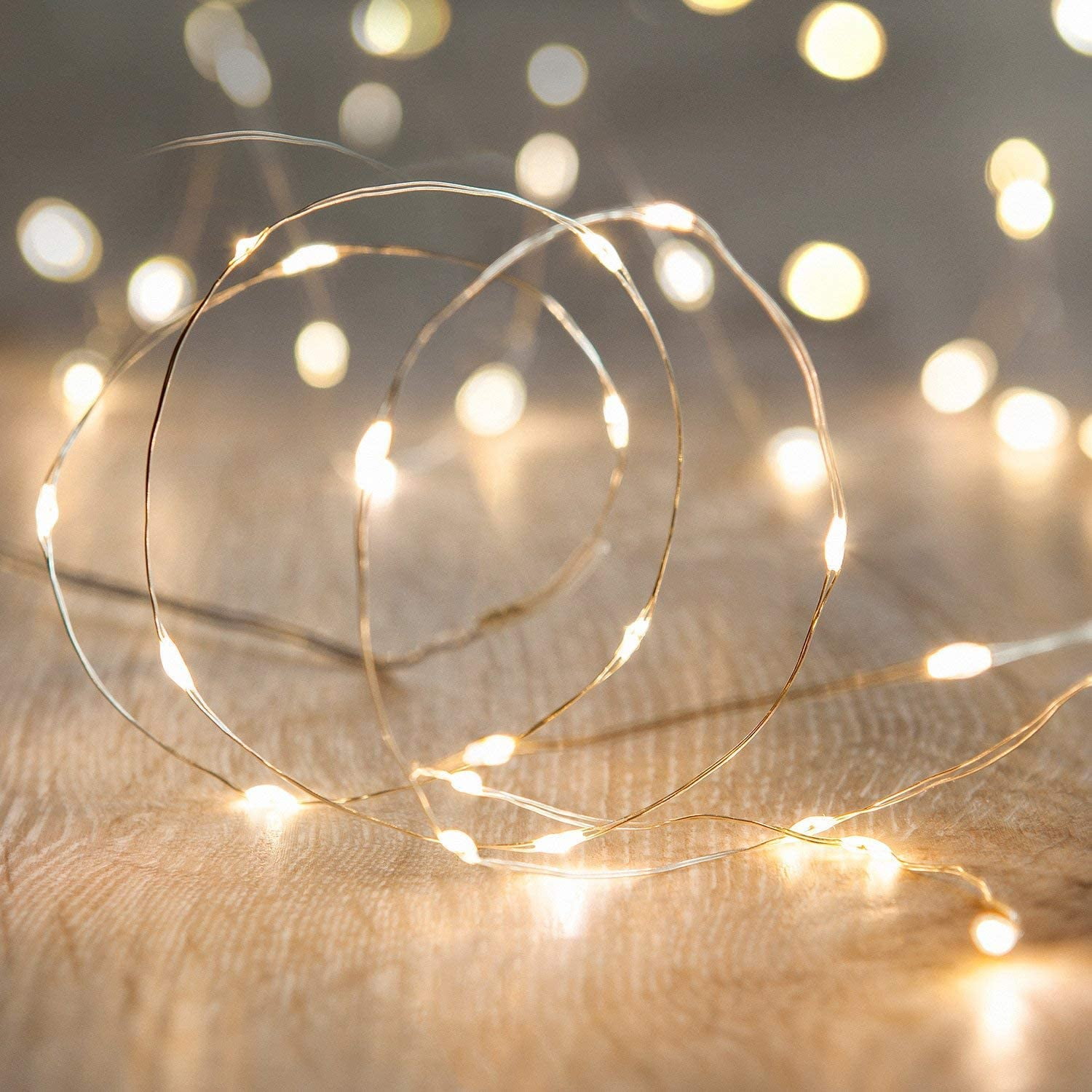 Metaku Fairy Lights Battery Operated 16.4Ft/5M 50 LED String Lights Twinkle C... 